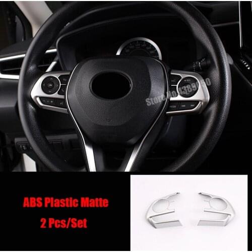 For Toyota Camry 2019 2020 ABS Matte Car Steering wheel Button frame Cover Trim Sticker Car styling accessories 2pcs