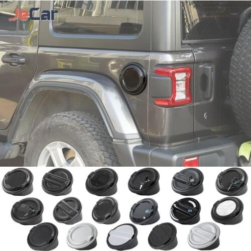 ABS/Aluminum Alloy/Carbon Fiber Fuel Tank Cap Cover with Lock For Jeep Wrangler JL 2018 -2021 Car Exterior Accessories