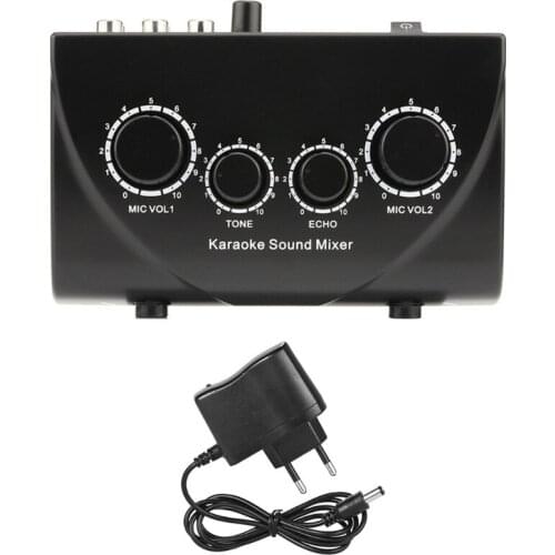 Portable Karaoke Sound Mixer Professional Machine Echo Mixer Digital Audio System Microphone Console