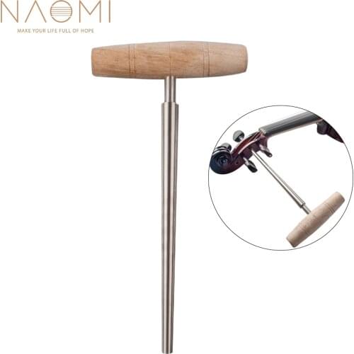 NAOMI Violin Peg Hole Reamer 1:33 Taper Wood Handle HSS Steel For 3/4 4/4 Violin Pegs Repair Luthier Maker Tools