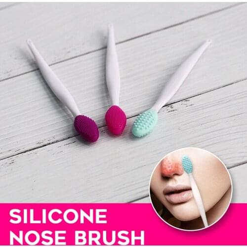Facial Wash Brushe Face Silicone Brush Exfoliating Nose Clean Blackhead Removal Brush Tool With Replacement head Skin Care Tool