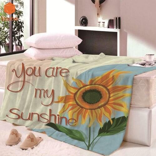 Super Soft Thicking 3D Sunflower Blanket for Bed BeachTowel For Kids Adults Blanket Throws bedsheet Travel Sheets CB68
