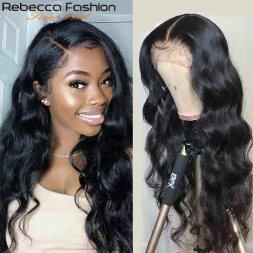 Rebecca Loose Body Wave Lace Front Wig 360 Lace Fronal Wig Brazilian 4x4 Lace Closure Preplucked 13x4 Lace Front Human Hair Wigs