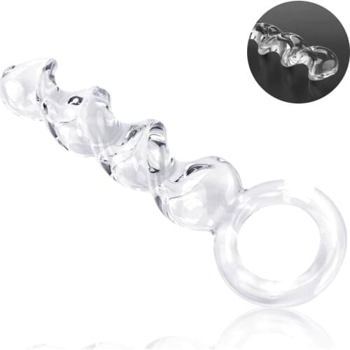 VATINE Glass Dildo Pyrex Crystal Anal Plug Vagina Massage Fake Long Penis Cock Sex Toys for Women Female Masturbation