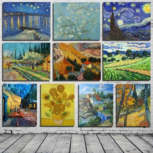 Poster Vintage Van Gogh Best Paintings Canvas Painting Print Living Room Home Decor Modern Wall Art Oil Painting Posters Picture