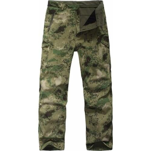Military Tactical Trousers Winter Fleece Warm Shark Skin Soft Shell Waterproof Pants Outdoor Hiking Climbing Hunting Trousers