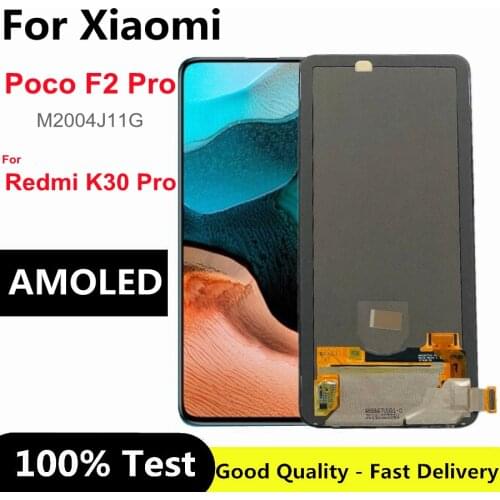6.67" AMOLED For Xiaomi Poco F2 Pro LCD Screen Display +Touch Panel Digitizer For Redmi K30 Pro lcd M2004J11G Display