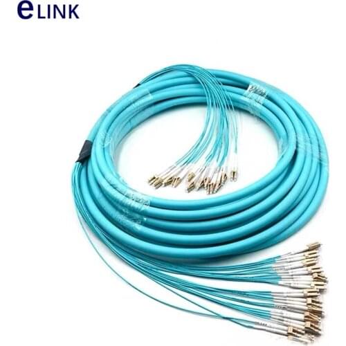30m 12 cores fiber patchcord OM3 bundled jumper LC SC FC ST branch cable 2.0mm Multimode optical fiber patch lead 12C bundle