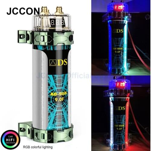 9.0 Farad Car Audio Capacitor Super Power Subwoofer Modified with Lights LED Voltage Display 9F Filter Capacitor Stabilized Pond