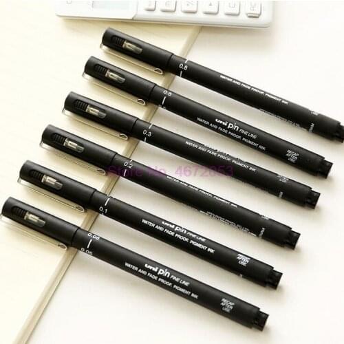 960pcs/lot Fineliner Pigma Micron Drawing Pen 005 01 02 03 05 08 Anime Comic Pen Not Blooming Durable Art Markers