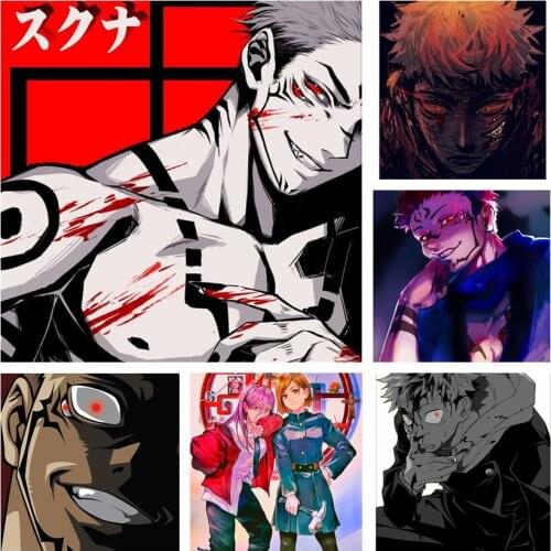 WTQ Anime Posters Canvas Painting Jujutsu Kaisen Posters Wall Decor Poster Retro Poster Wall Art Picture Room Decor Home Decor