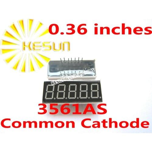 Free Shipping 10PCS x 0.36 inches Red Blue Jade Green 5 Digital Tube 3561AS 3561BS 3561AB 3561BB 3561BGG LED Display Module