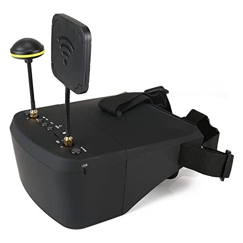 LS-008D FPV Goggles 5.8G 4.3 Inch 800*480 Model First-View Dual Antenna Goggle with Built-in Battery Receiver for 4-axis Drone