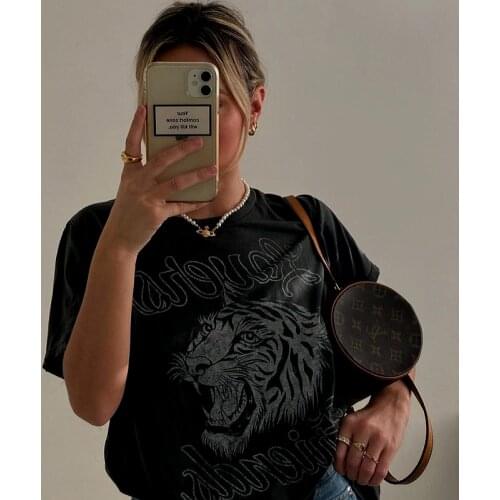 Womens t-shirts korean Oversized Tshirt Tops harajuku vintage aesthetic gothic tiger graphic punk clothes dropshipping Hip Hop