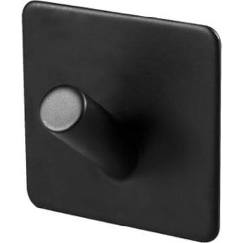 Robe Hooks Stainless Steel Black Non-perforated Clothes Hooks Door Hooks Kitchen Wall Hanger Hook Single Hooks Hardware Bathroom