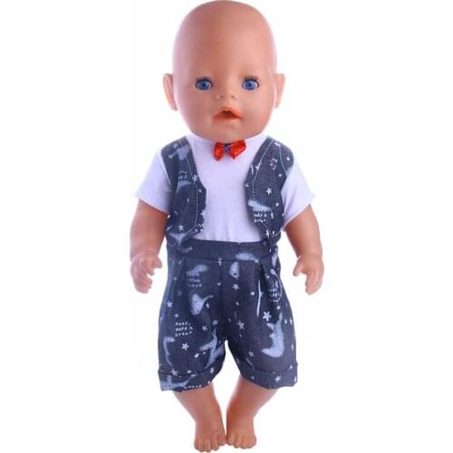 Doll Clothes Handsome suit Wear fit Doll For 18 inch, Children best Birthday Gift n1431