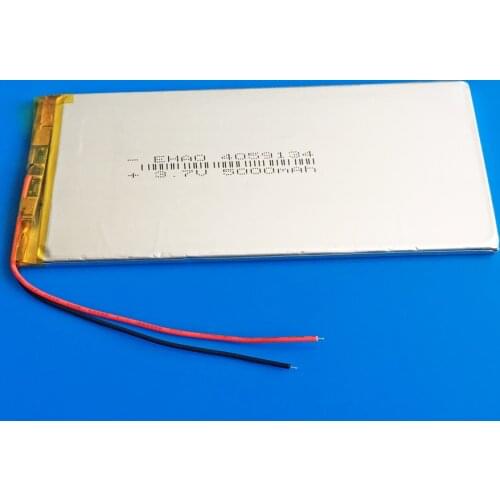 3.7V 5000mAh 4059134 Polymer Lithium LiPo Rechargeable Battery Li cells For GPS PSP DVD PAD E-book tablet pc laptop power bank