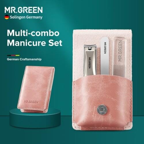 MR.GREEN Manicure Set Portable Travel Kit Professional Nail Clippers/File Scissor Ear Pick Stainless Steel Tools Pedicure Set