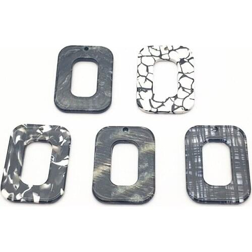 New arrival! 36x27mm 50pcs acetic acid Rectangle shape charm for Earrings DIY parts,Jewelry Accessories Findings & Components