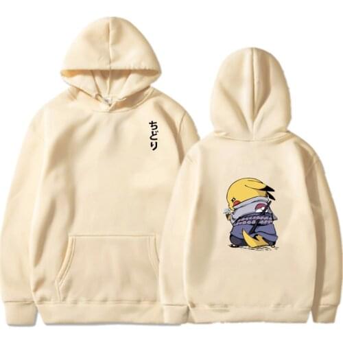 Autumn ladies cartoon print hooded top anime cute men sportswear warm hooded sweatshirt boys sweatshirt fleece warm pullover