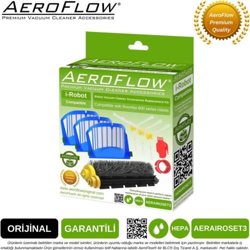 Parmis iRobot Roomba 600 Series 690 692 680 660 651 650 (Not for 645 655) 3 Filter 2 Side Brush 1 Pairs Bristle 1 Flexible Brush