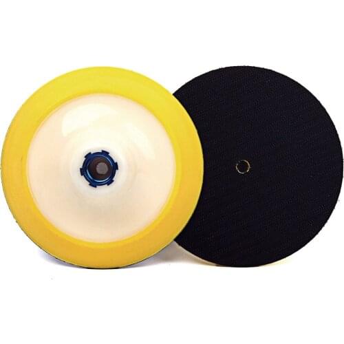 5" Angle Grinder Backer Pad 125mm Plastic Backing Pad Holder With Hook Loop For Car Polishing Waxing M14 5/8-11 Thread