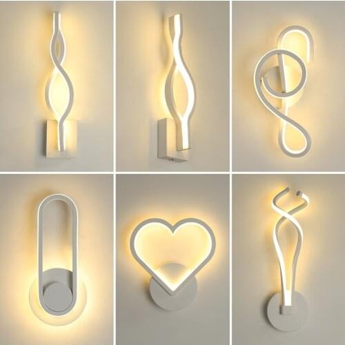 Modern led wall lamps creative corridor aisle home wrought iron acrylic Indoor lighting decorative lamp bedroom bedside lamp