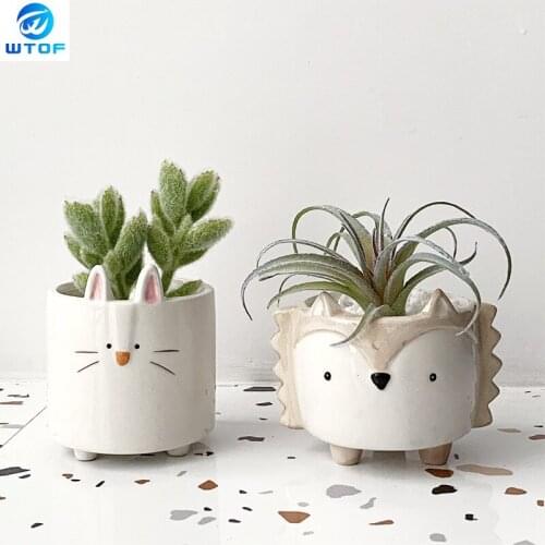 Succulents Flower Pot Ceramic Small Animal Flower Pot Mini Garden Plant Pot Home Decoration Planter Plant Flower Pot