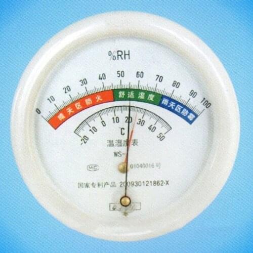 WS-1 Professional Grade Hair Type Temperature Humidity Table Sensor Portable Ambient Relative Bimetallic Angular Degreased Round
