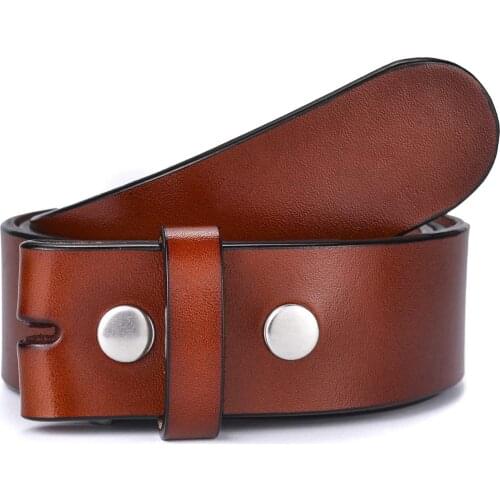 Western Denim HJONES Mens Belt Without Buckle 1 1/2 Inch Wide Brown Black