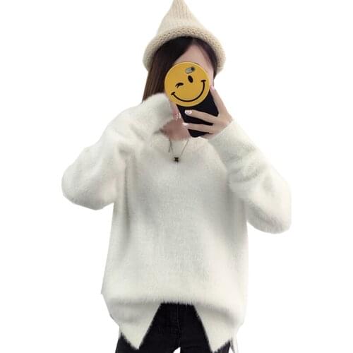 Sweater Women 2019 Autumn And Winter Embroidery O-neck Solid Color Hot Selling womens Sweaters And Pullovers Vestidos LXJ403