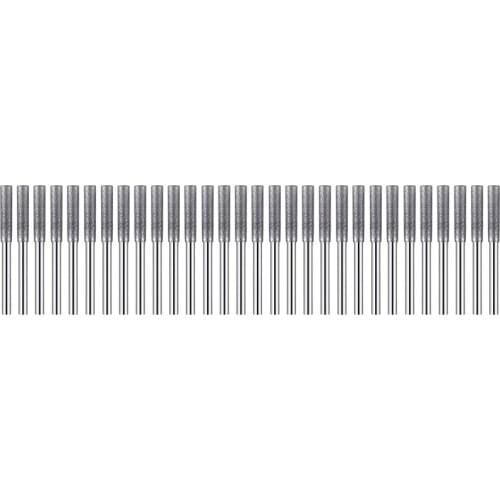 20 Pcs Chainsaw Sharpener Stone Diamond Coated Cylindrical Burr Polishing Grinding Tool Grinding Bits, 5/32 Inch/ 4 mm