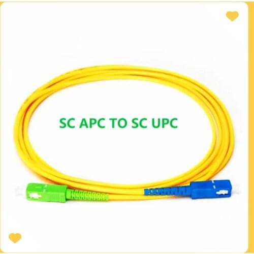 20 Pcs/lot SC APC to SC UPC SC Patch Cord Simplex 3.0mm LSZH Single Mode Fiber Patch Cable jumper