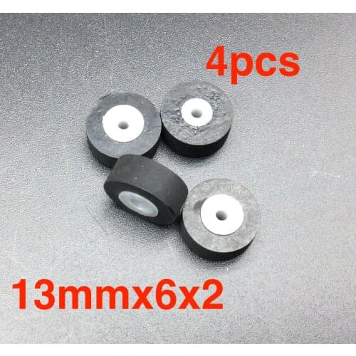 4pcs 13mmx6x2 rubber pinch roller for press belt pulley audio player tape recorder cassette deck Stereo