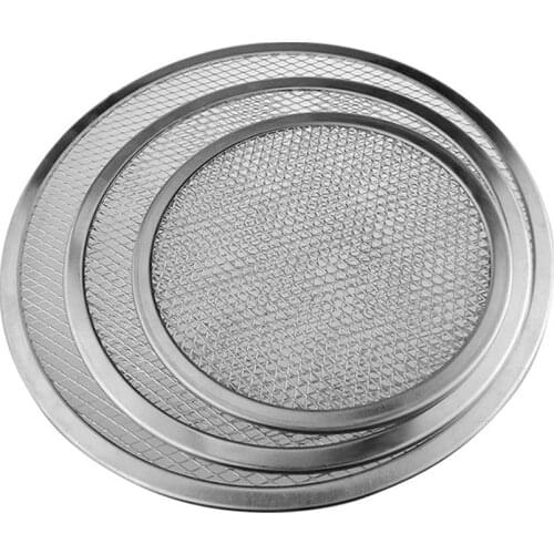 Hot 6/7/8/9/10/11/12/13/16-22 Inch Aluminum Thicken Non-stick Net Round Pizza Mesh Pan Baking Tray Kitchen Tool new