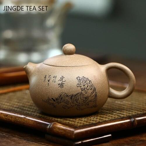 Authentic Yixing tea pots Purple Clay Teapot Raw ore Section Mud xishi beauty kettle Handmade Boutique Tie Guanyin Teaware 200ml