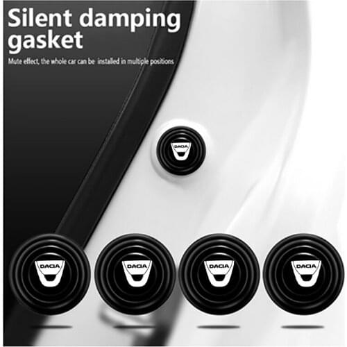 Car Silicone Door Shock Stickers Absorber Soundproof Buffer Pier For Dacia Duster Logan Sandero Lodgy Car Styling