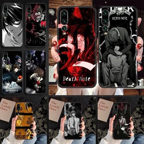 Death Note Anime Phone case For Huawei P Mate P10 P20 P30 P40 10 20 Smart Z Pro Lite 2019 black trend Etui luxury bumper fashion
