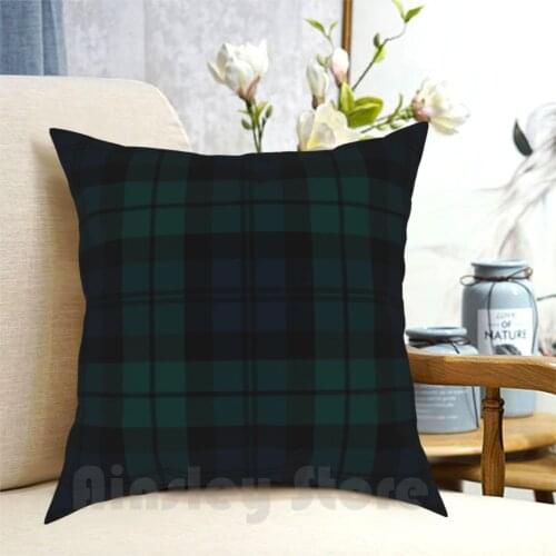 Black Watch Tartan Plaid Pattern Pillow Case Printed Home Soft DIY Pillow cover Black Watch Tartan Scotland Scotish Clan