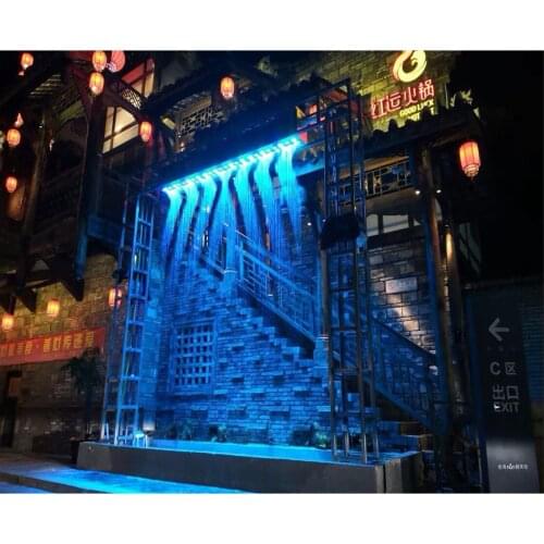 Pull line colorful word water curtain,Flowing water music fountain,Optical digital water curtain,Landscape fountain