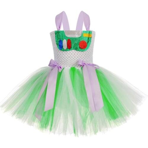 Kids Spaceman Costume 1-12 years Girls Birthday Party Dresses Child Halloween Carnival Spaceman Dress Up Clothes Holiday Gifts