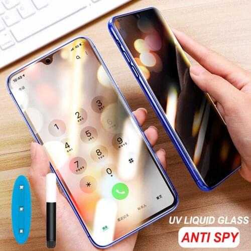 For Oneplus 8 Pro Privacy Screen Protector with UV Full Glue Glass for Oneplus 8 7 7T Pro anti Spy Tempered Glass KEEP SECRET