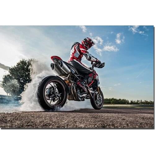 Ducati Hypermotard 950 Race Bike HD Posters and Prints Wall Pictures for Living Room DIY Frame Canvas Painting