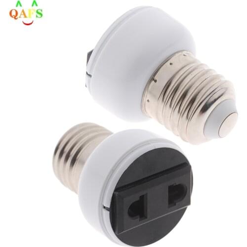 E27 ABS US/EU Plug Connector Accessories Bulb Holder Lighting Fixture Bulb Base Screw Adapter White Lamp Socket