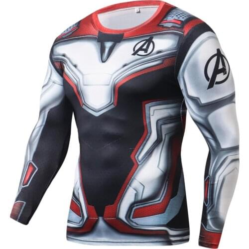 New 3D Printed Comics Men T-Shirt Bodybuilding Compression Fashion T Shirt Men Cosplay Costume Long Sleeve Tops For Male