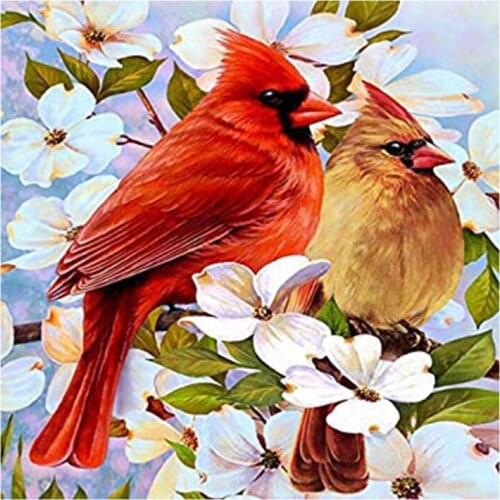 Kexinzu 5D DIY Full Square/Round Drill new Diamond Painting"Red bird"3D Embroidery Rhinestone Cross Stitch 5D Home Decor K4610