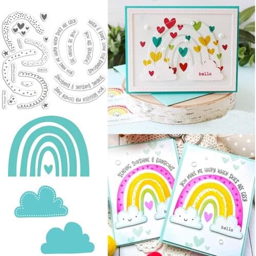 Beautiful Three-dimensional Arched Rainbow Metal Cutting Dies For Scrapbooking Paper Craft Embossing Card Making Dies 2020