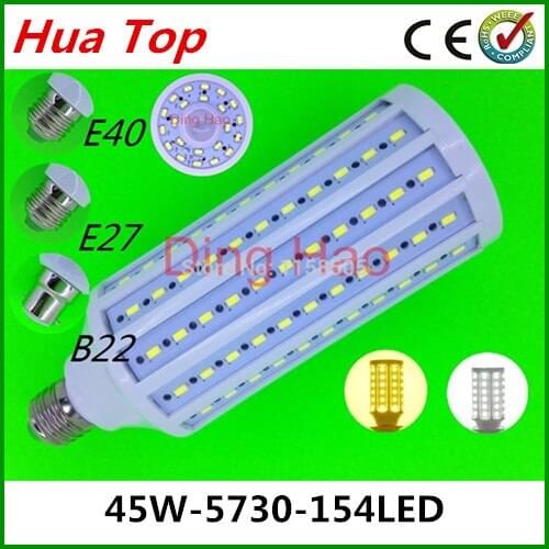 Lampada Corn bulb Lamp E27 E40 B22 45W 5730 epistar Smd 154 led Motion sensor lamps 110V/220V Body sensors Led White/Warm White