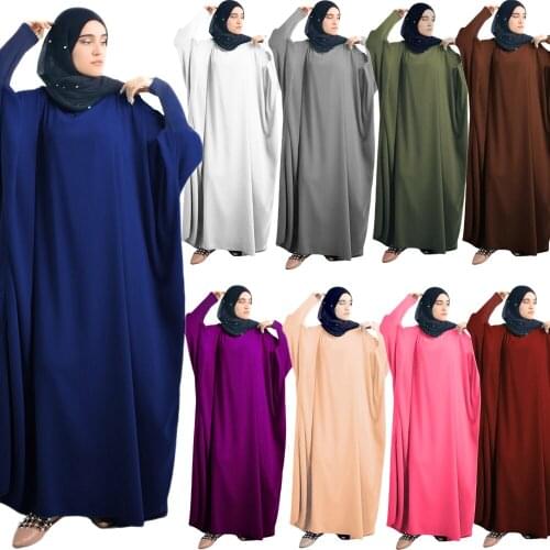 Muslim Women Prayer Dress Abayas Garment Islamic Clothing Namaz Long Thobe Khimar Jurken Hijab Abaya Ramadan