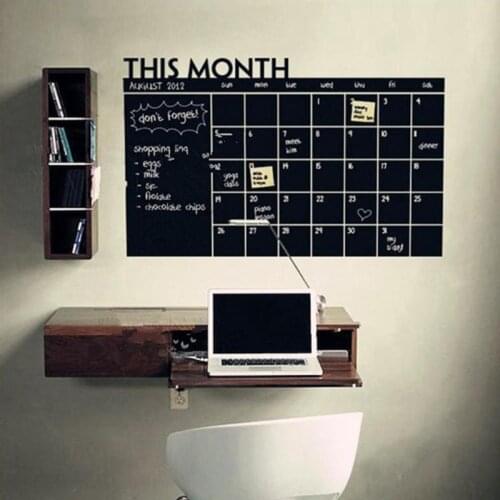 DIY Wall Blackboard Sticker Home Office Month Calendar Planner Chalkboard Message Memo Deco Early Education Tool School Supplies
